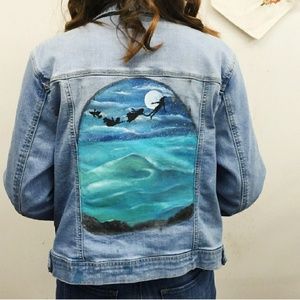 Hand painted jean jacket